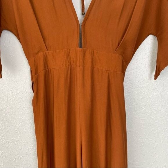 Faithfull The Brand Cedric crop jumpsuit burnt orange 2 - Picture 5 of 15